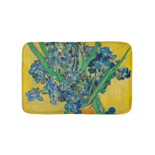 Tapis De Bain Vase Van Gogh avec Iris Classic Impressionnisme