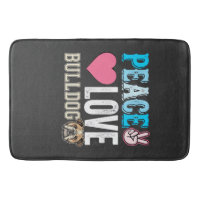Vecteur Peace Love Bouledogue
