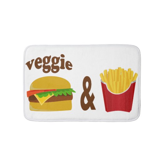 Tapis De Bain Veggie Burger et Fries (Devant)