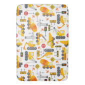 Tapis De Bain Véhicules de construction d'aquarelles pour enfant (devant Vertical)