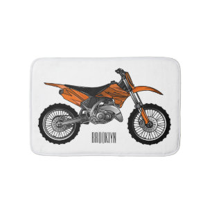 Tapis De Bain Vélo droit hors route moto / motocross dessin anim