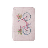 Tapis De Bain Vélo rose vintage Shabby Chic  (Devant (Vertical))