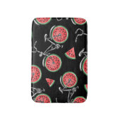 Tapis De Bain Vélos à roue de pastèque, motif d'été. (Devant (Vertical))