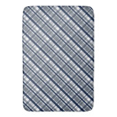Tapis De Bain Ventilateur sportif Dallas Silver Navy Blue Plaid  (devant Vertical)