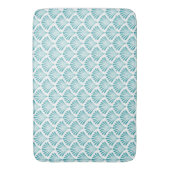 Tapis De Bain Ventilateurs art déco turquoise rétro motif (devant Vertical)