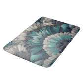 Tapis De Bain Ventilateurs Art Nouveau bleu et argent (Angle)
