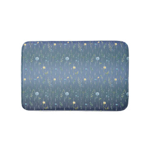 Tapis De Bain Verdure Aquarelle Rustique Fleur fleurie botanique