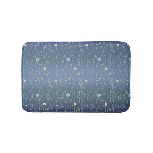 Tapis De Bain Verdure Aquarelle Rustique Fleur fleurie botanique (Devant)