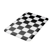 Tapis De Bain Vérificateur noir et blanc (Angle)