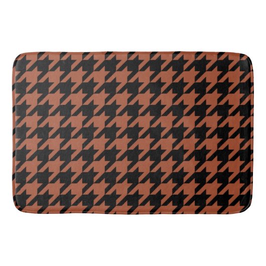 Tapis De Bain Vérification Brown de la position noire (Devant)
