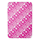 Tapis De Bain Vérifié, Chèques en Magenta et Blanc (devant Vertical)