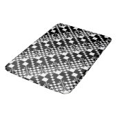 Tapis De Bain Vérifié, Chèques - noir et blanc (Angle)