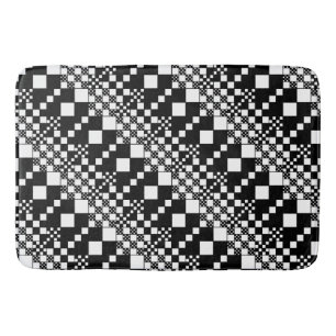 Tapis De Bain Vérifié, Chèques - noir et blanc