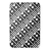 Tapis De Bain Vérifié, Chèques - noir et blanc (devant Vertical)