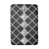 Tapis De Bain vérifier le motif noir blanc (Devant (Vertical))