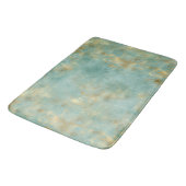 Tapis De Bain Vernis d'or Aqua Mint Abstrait (Angle)