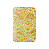Tapis De Bain Verre Abstrait Jaune (Devant (Vertical))