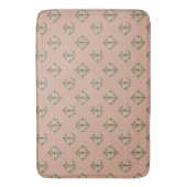 Tapis De Bain Verre tendu Dragonfly Art Nouveau sur rose (devant Vertical)