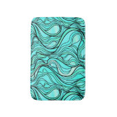Tapis De Bain Verre turquoise Abstrait (Devant (Vertical))
