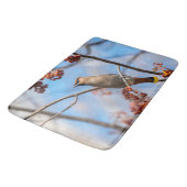 Tapis De Bain Verrerie bohémienne, Oiseau avec Arrière - plan bl (Angle)