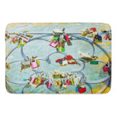 Tapis De Bain Verrous d'amour Abstraits, moderne (Devant)