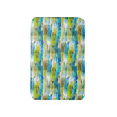 Tapis De Bain Vert abstrait d'aquarelle, bleu (Devant (Vertical))