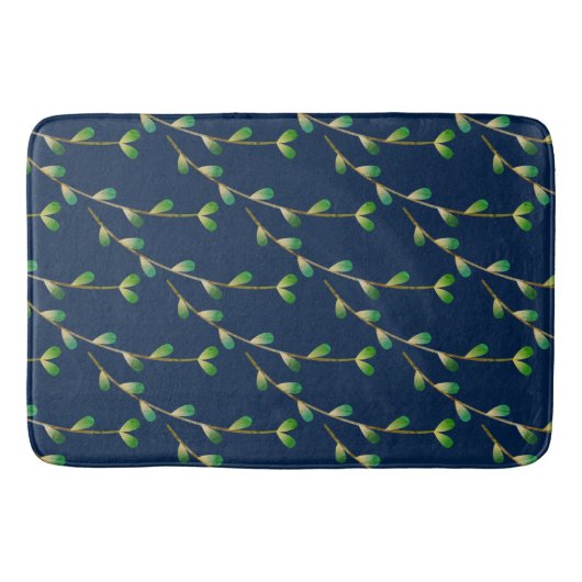 Tapis De Bain Vert bleu marine moderne (Devant)