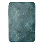 Tapis De Bain Vert bleu nuit ciel turquoise or étoile motif (devant Vertical)