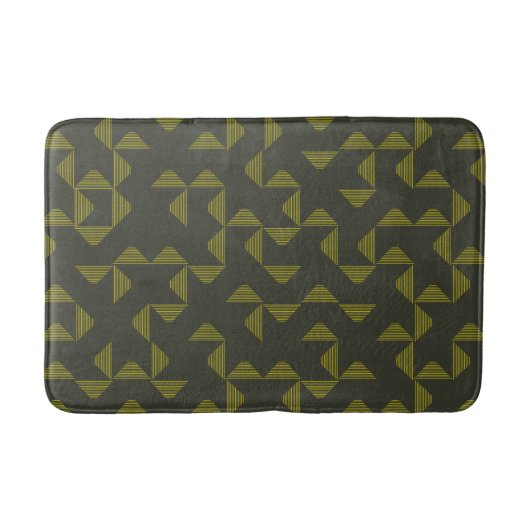 Tapis De Bain Vert, cool, unique, triangles tendance motif (Devant)