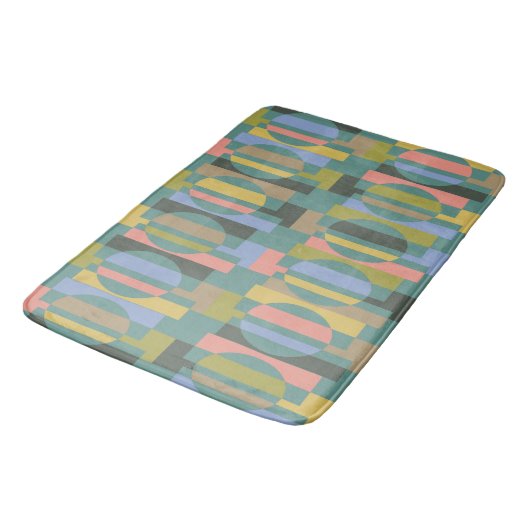 Tapis de bain vert de motif - Biscayne (Angle)