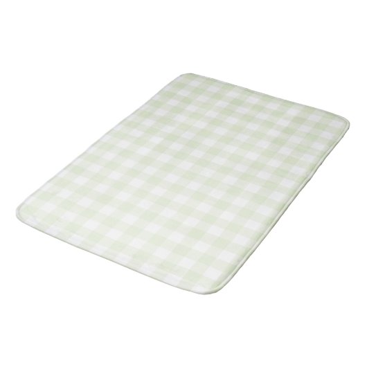 Tapis De Bain Vert doux En vichy Buffalo Check Plaid (Angle)