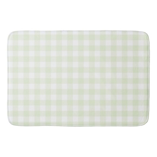 Tapis De Bain Vert doux En vichy Buffalo Check Plaid (Devant)