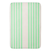 Tapis De Bain Vert et beige cinq rayures motif (devant Vertical)