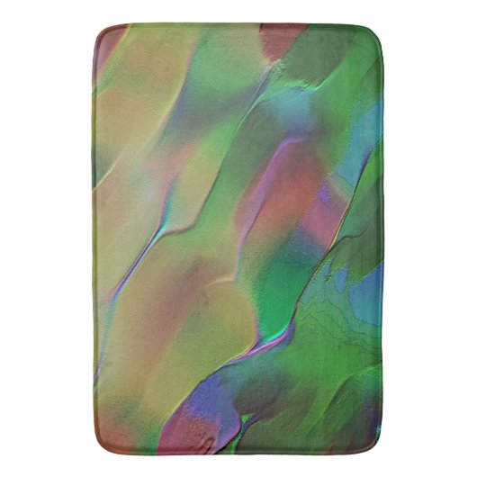 Tapis De Bain Vert et jaune bossés (devant Vertical)