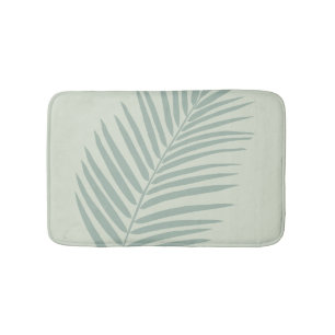 Tapis De Bain Vert feuille de palme tropicale