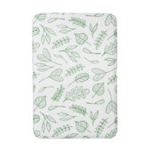 Tapis De Bain Vert feuilles sur Arrière - plan blanc (Devant (Vertical))