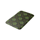 Tapis De Bain Vert floral de papier peint (Angle)