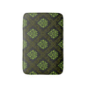Tapis De Bain Vert floral de papier peint (Devant (Vertical))