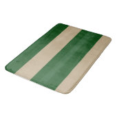 Tapis De Bain Vert forêt rayure nordique (Angle)
