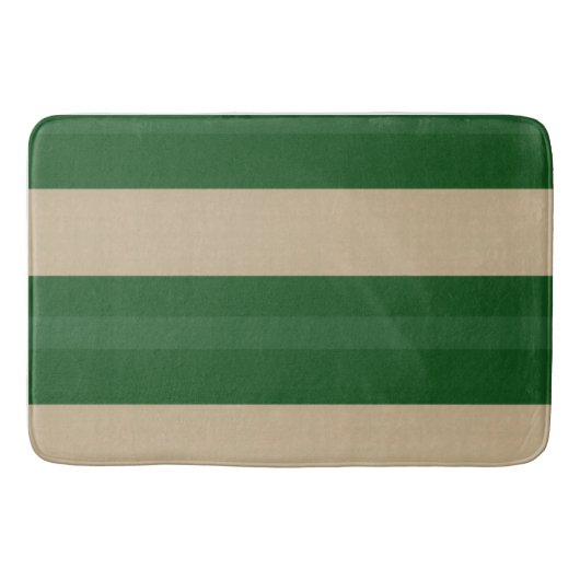 Tapis De Bain Vert forêt rayure nordique (Devant)