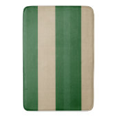 Tapis De Bain Vert forêt rayure nordique (devant Vertical)
