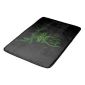 Tapis De Bain Vert Homme Fae Feuilles Noir (Angle)