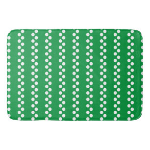 Tapis De Bain Vert Kelly : motif petit point blanc