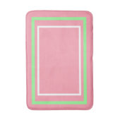 Tapis De Bain Vert menthe rose géométrique (Devant (Vertical))
