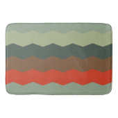 Tapis De Bain Vert moderne du milieu du siècle et orange (Devant)