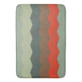 Tapis De Bain Vert moderne du milieu du siècle et orange (devant Vertical)