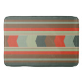 Tapis De Bain Vert moderne du milieu du siècle et orange (Devant)