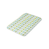 Tapis De Bain Vert moderne, menthe, Aqua, géométrique blanc (Angle)