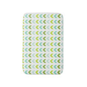 Tapis De Bain Vert moderne, menthe, Aqua, géométrique blanc (Devant (Vertical))