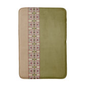 Tapis De Bain Vert Olive Avec Motif Décoratif (Devant (Vertical))